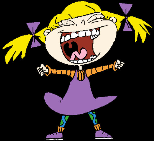 Angelica Pickle Tantrum Rugrats PNG Image