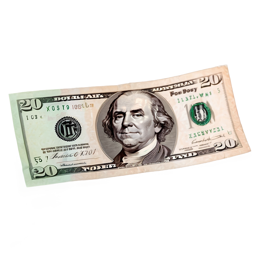 Angled View 20 Dollar Note Png 60 PNG Image