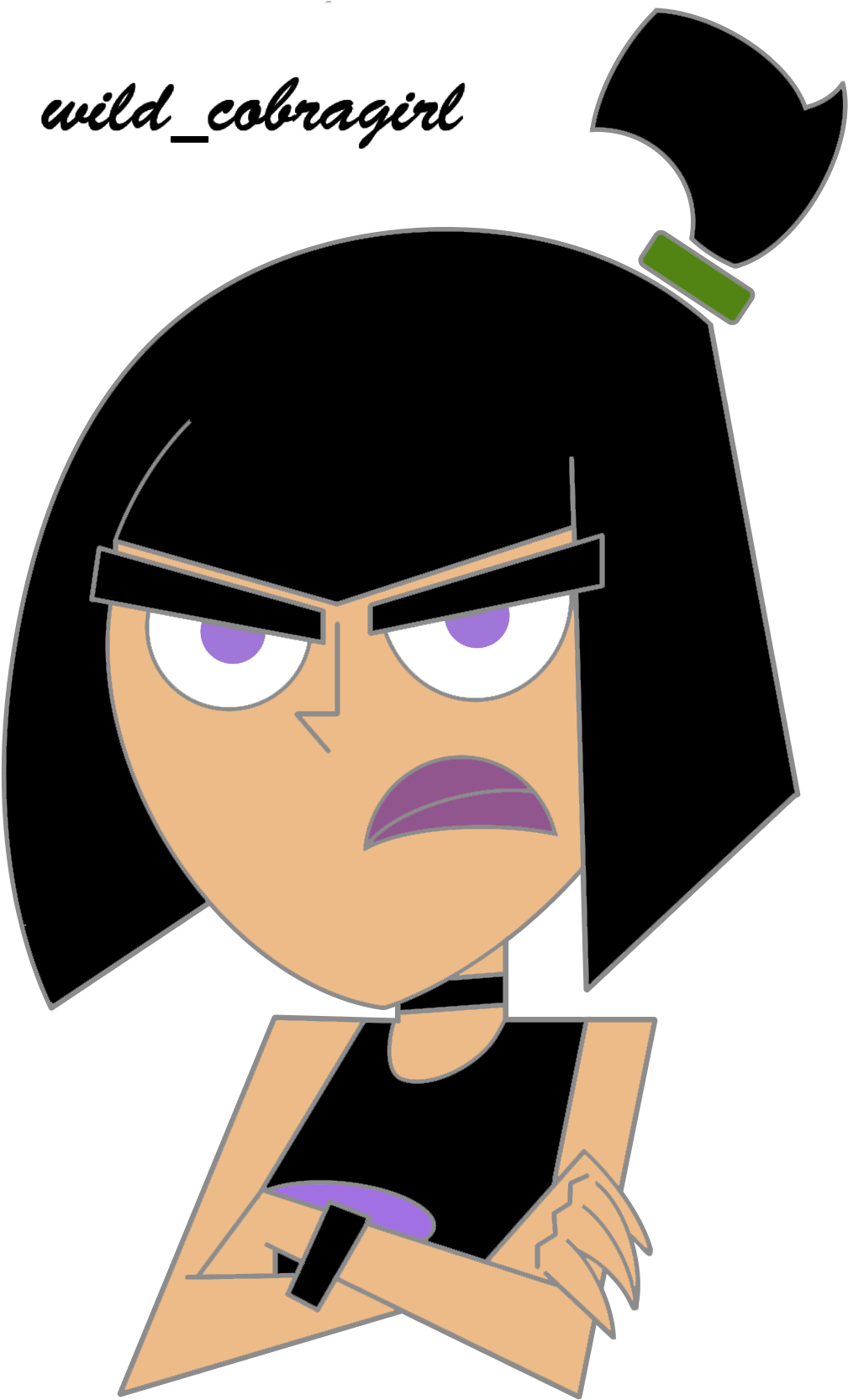 Angry_ Animated_ Girl_ Cartoon_ Character PNG Image