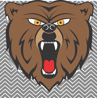 Angry Bear Graphic PNG Image