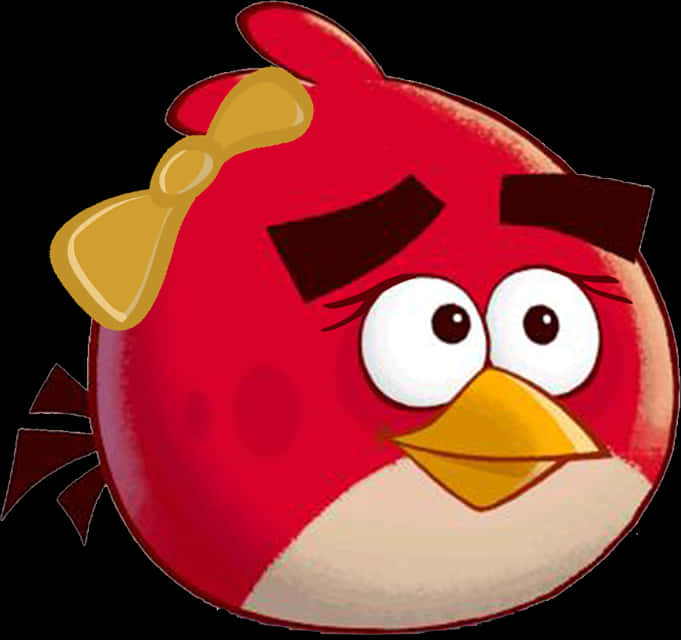 Angry Bird Red Character PNG Image