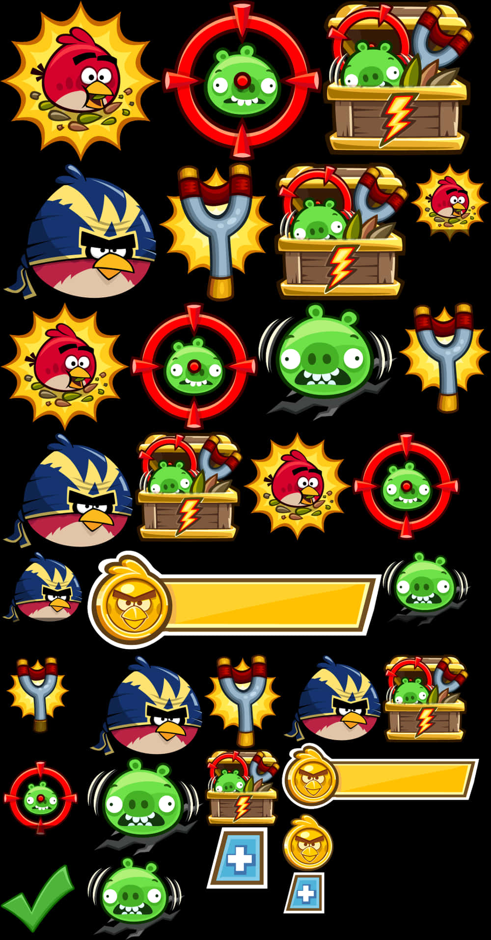 Angry Birds Charactersand Icons PNG Image