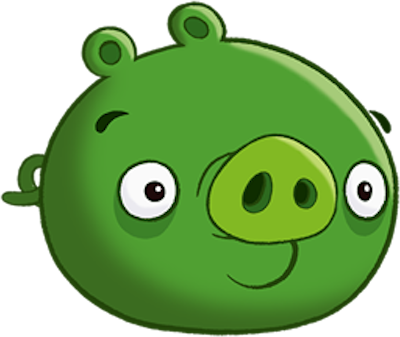 Angry Birds Green Pig Character PNG Image