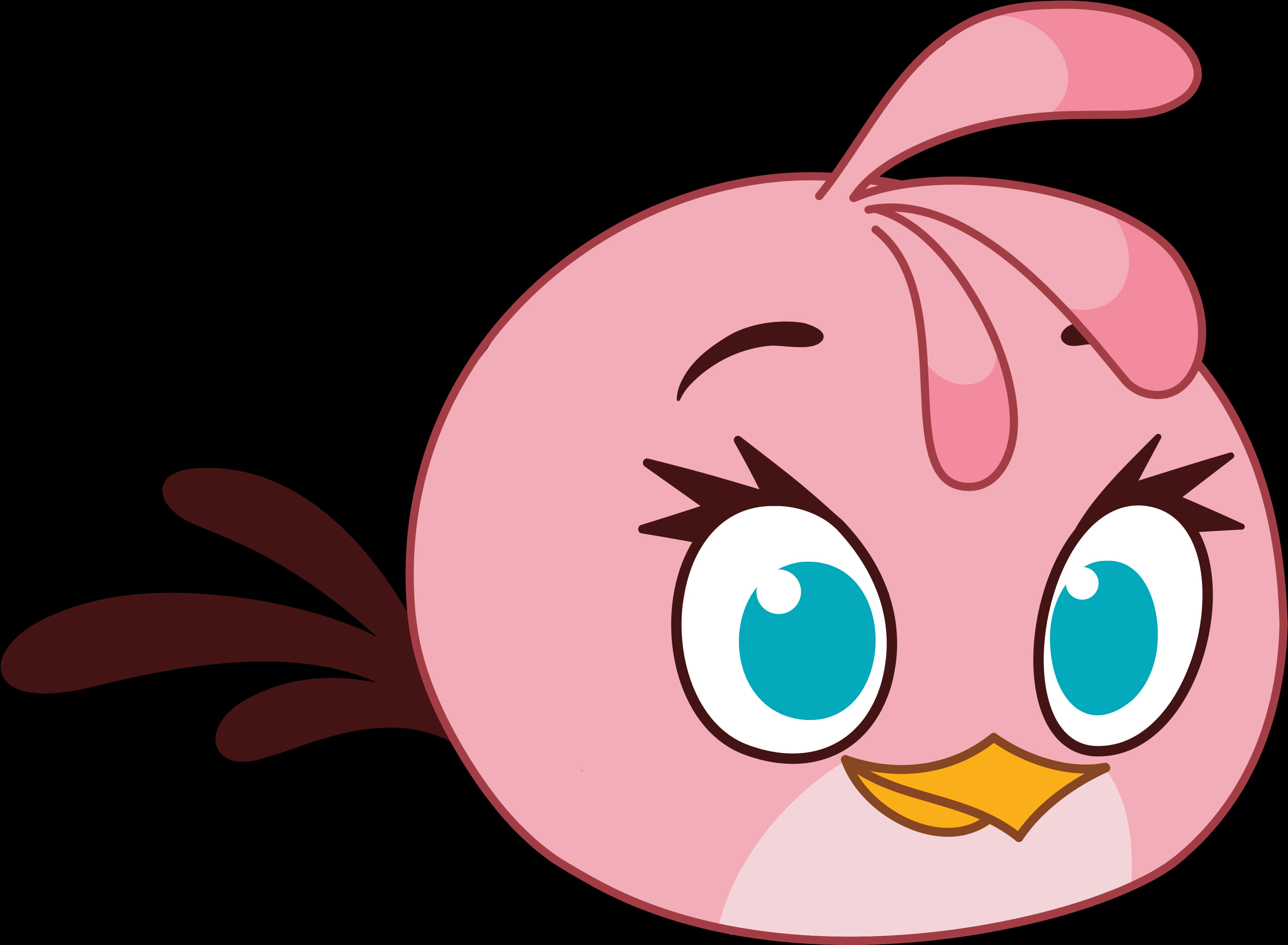 Angry Birds Pink Bird Character PNG Image