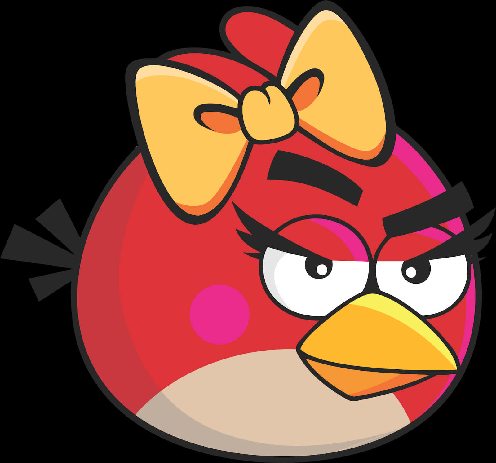 Angry Birds Red Female Character PNG Image