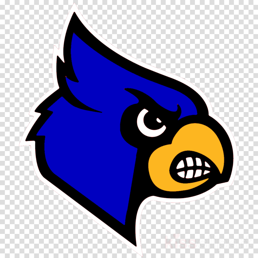 Angry Blue Cardinal Logo PNG Image