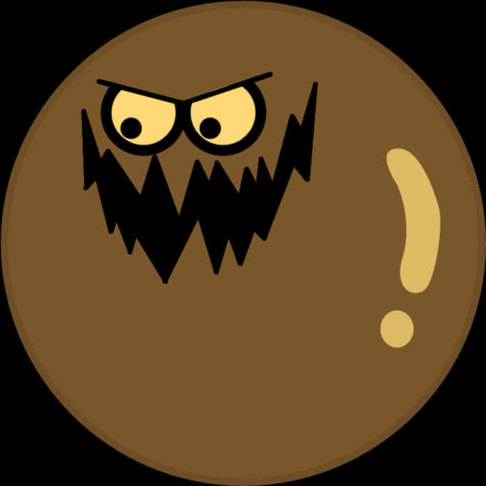 Angry Bubble Expression PNG Image