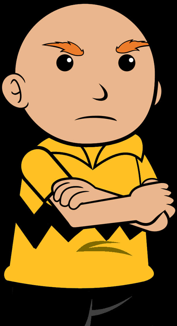 Angry Caillou Cartoon Character PNG Image