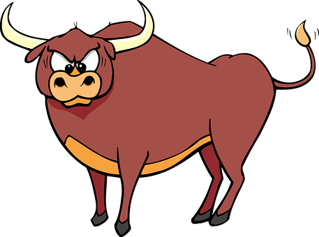 Angry Cartoon Bull PNG Image