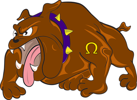 Angry Cartoon Bulldog PNG Image