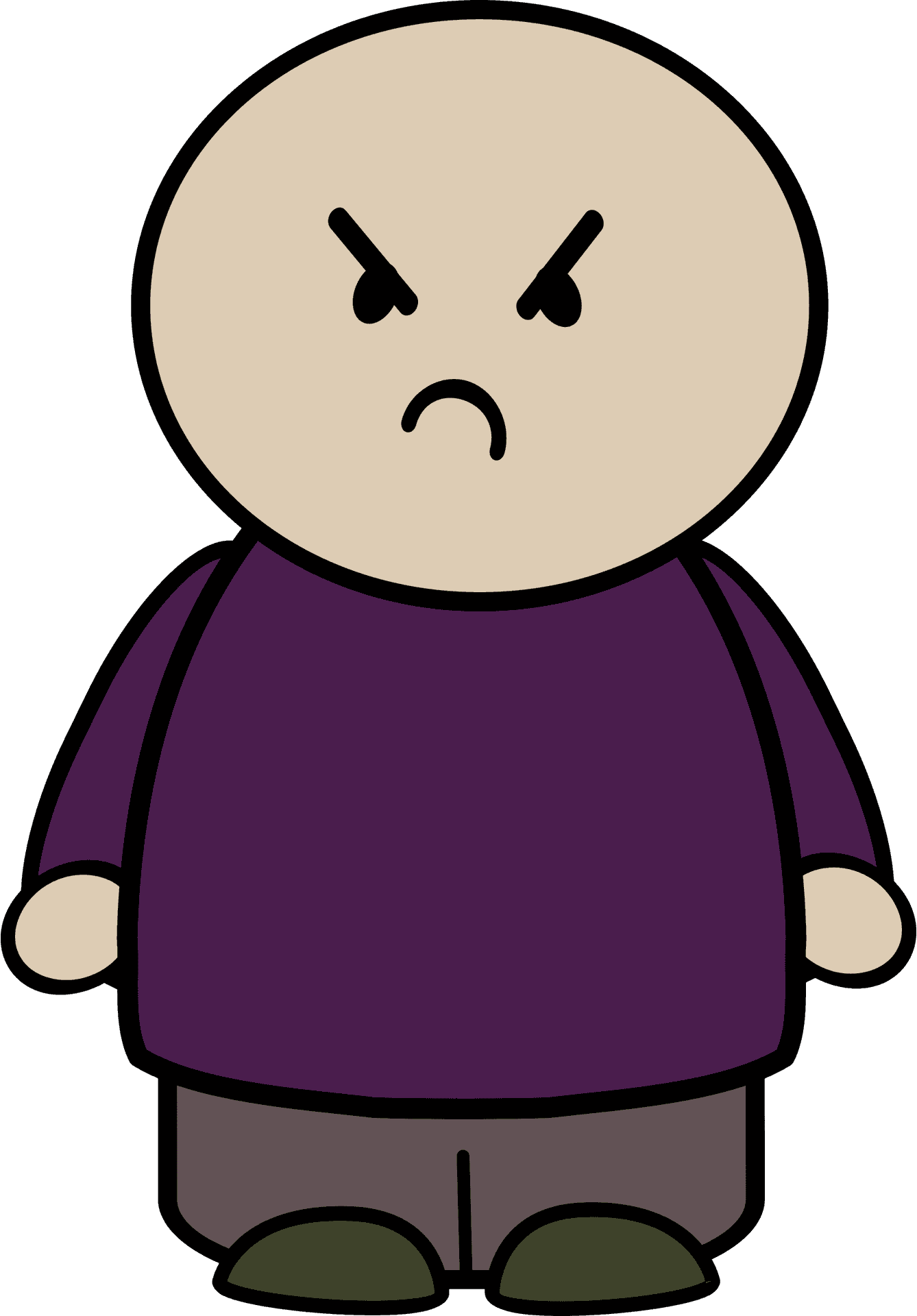 Angry Cartoon Character.png PNG Image