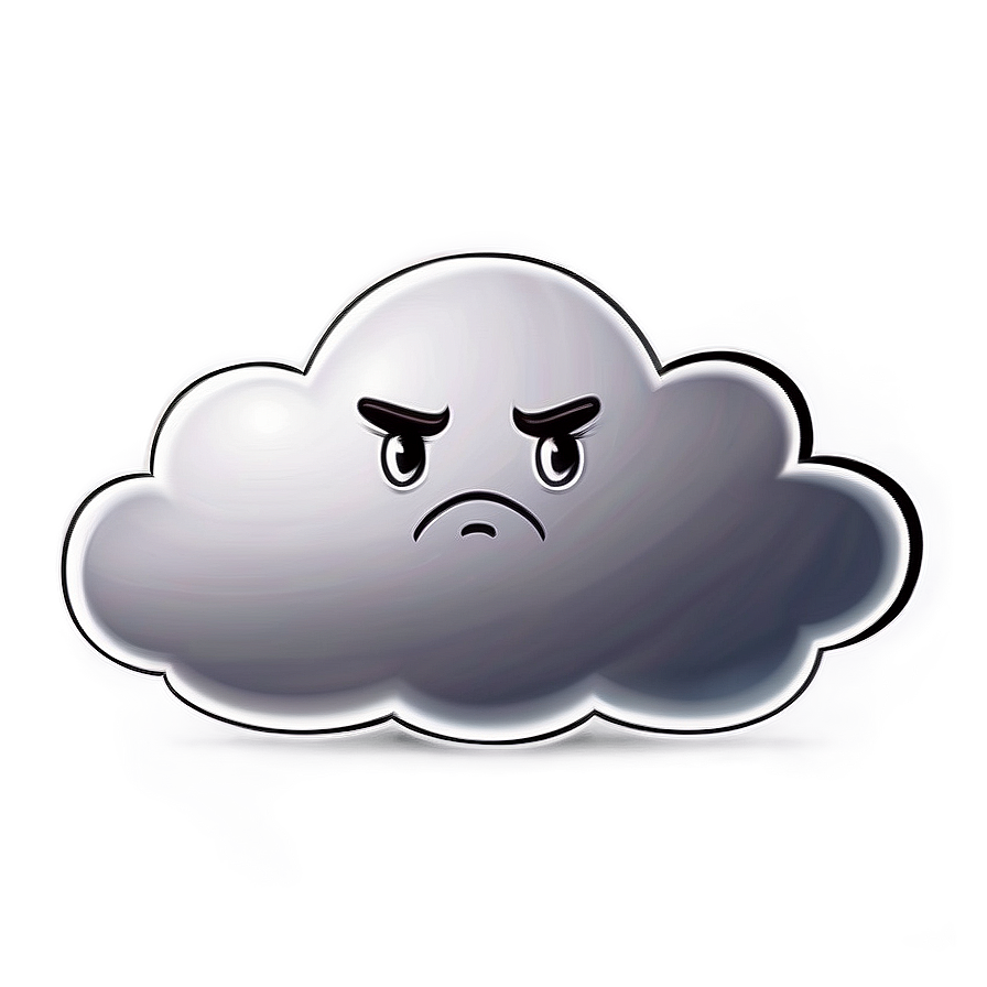 Angry Cloud Cartoon Png Fxo PNG Image