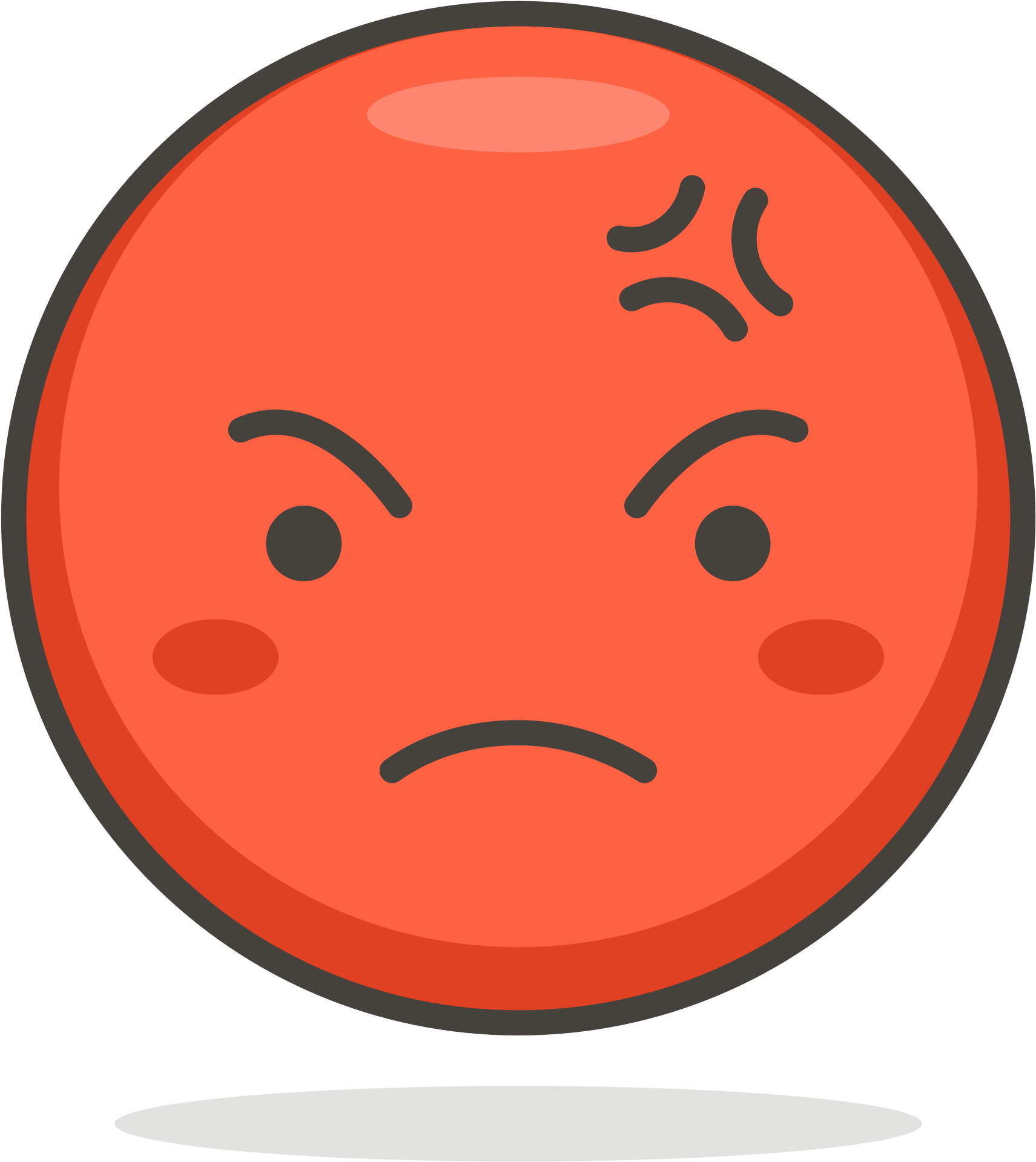 Angry Emoji Expression PNG Image