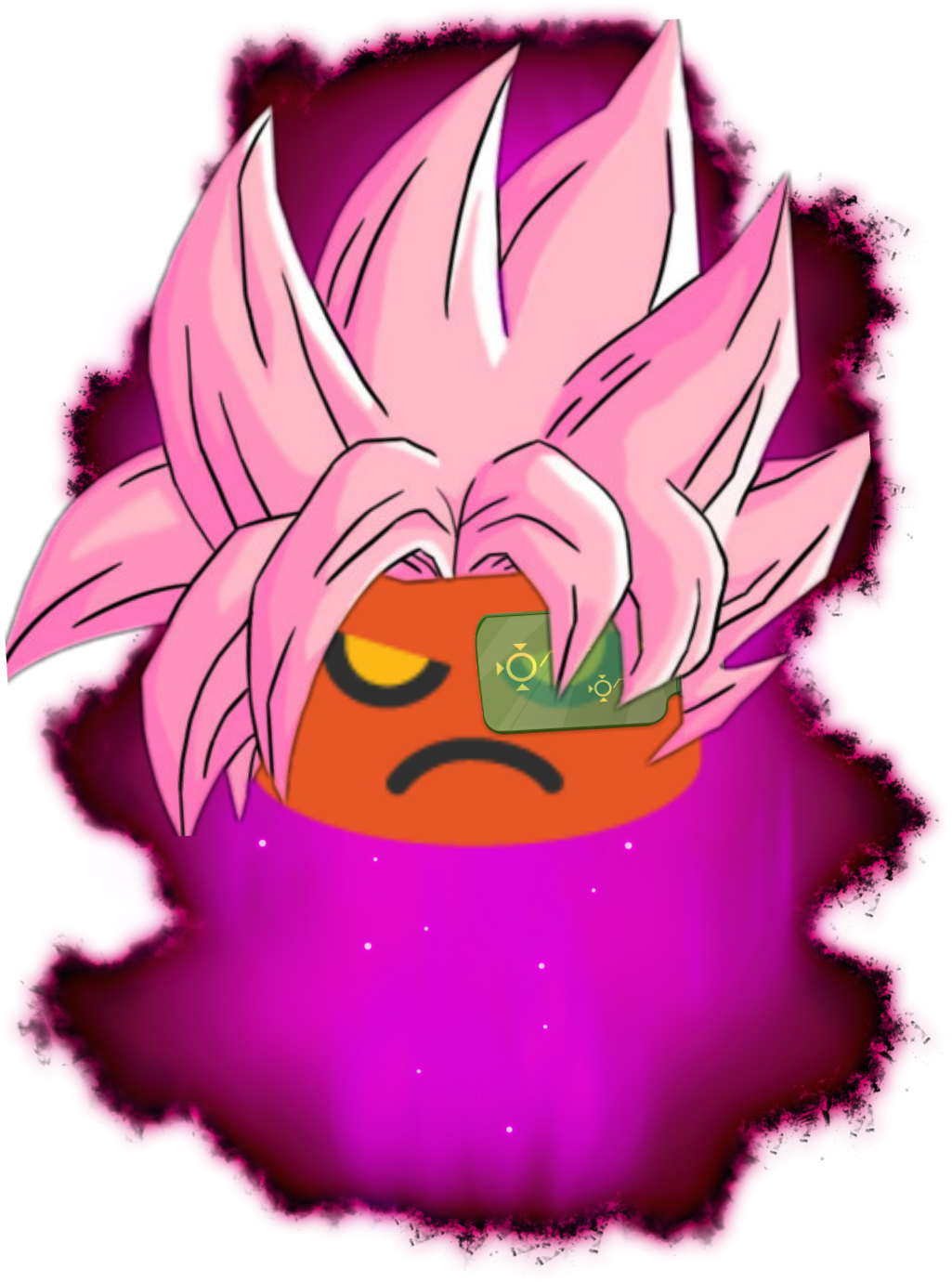 Angry Emoji Super Saiyan Transformation PNG Image