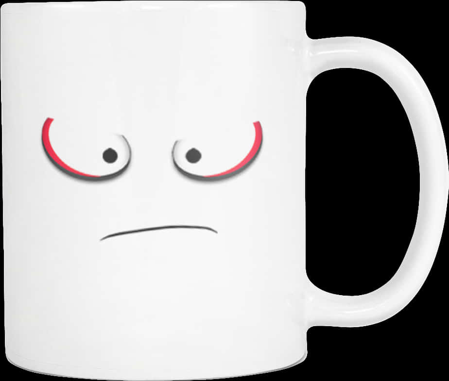 Angry Face Coffee Mug PNG Image