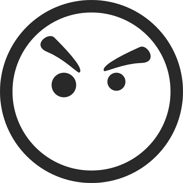 Angry Face Emoji Icon.png PNG Image