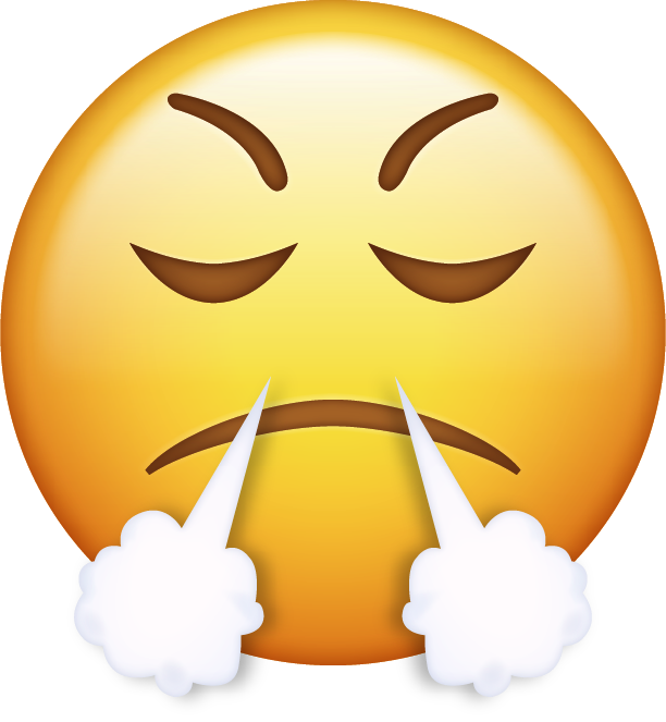 Angry Face Emojiwith Steam Nose.png PNG Image