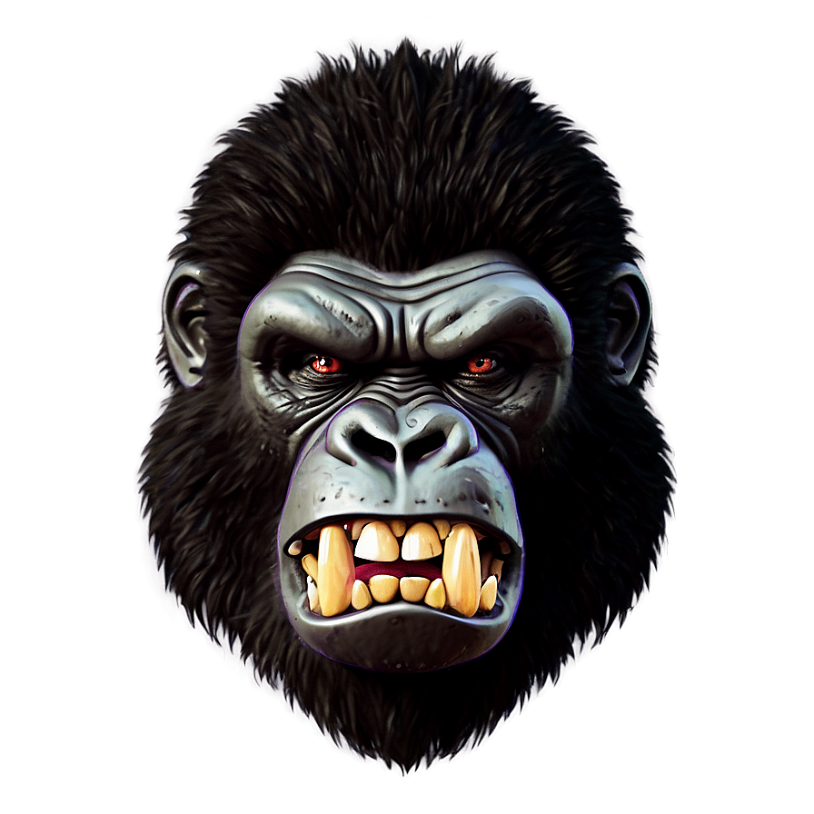 Angry Gorilla Artwork Png Ncn24 PNG Image