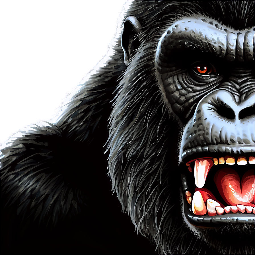 Angry Gorilla Drawing Png Uvg PNG Image