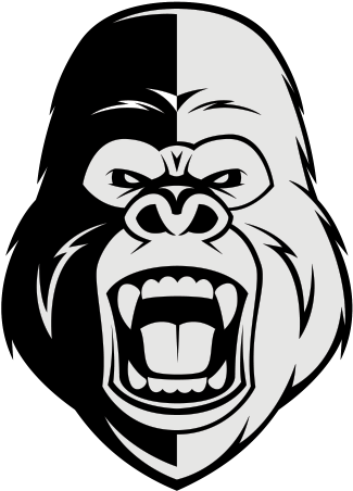 Angry Gorilla Graphic PNG Image