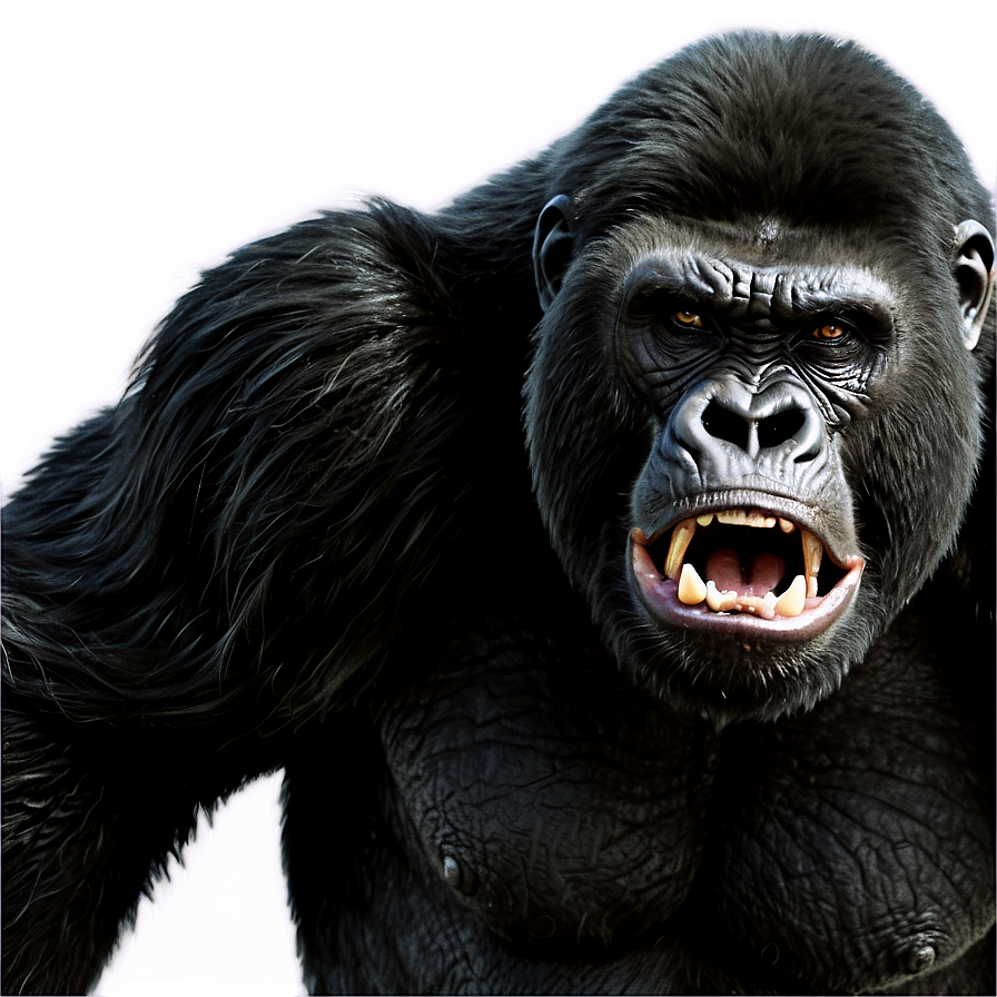 Angry Gorilla Growling Png Rwk PNG Image