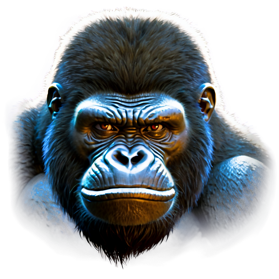 Angry Gorilla In Jungle Png Bsg PNG Image