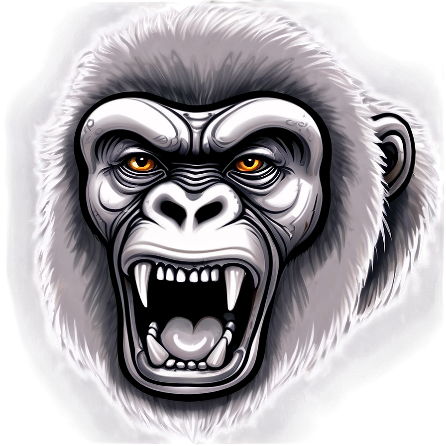 Angry Gorilla Tattoo Design Png Ycq23 PNG Image