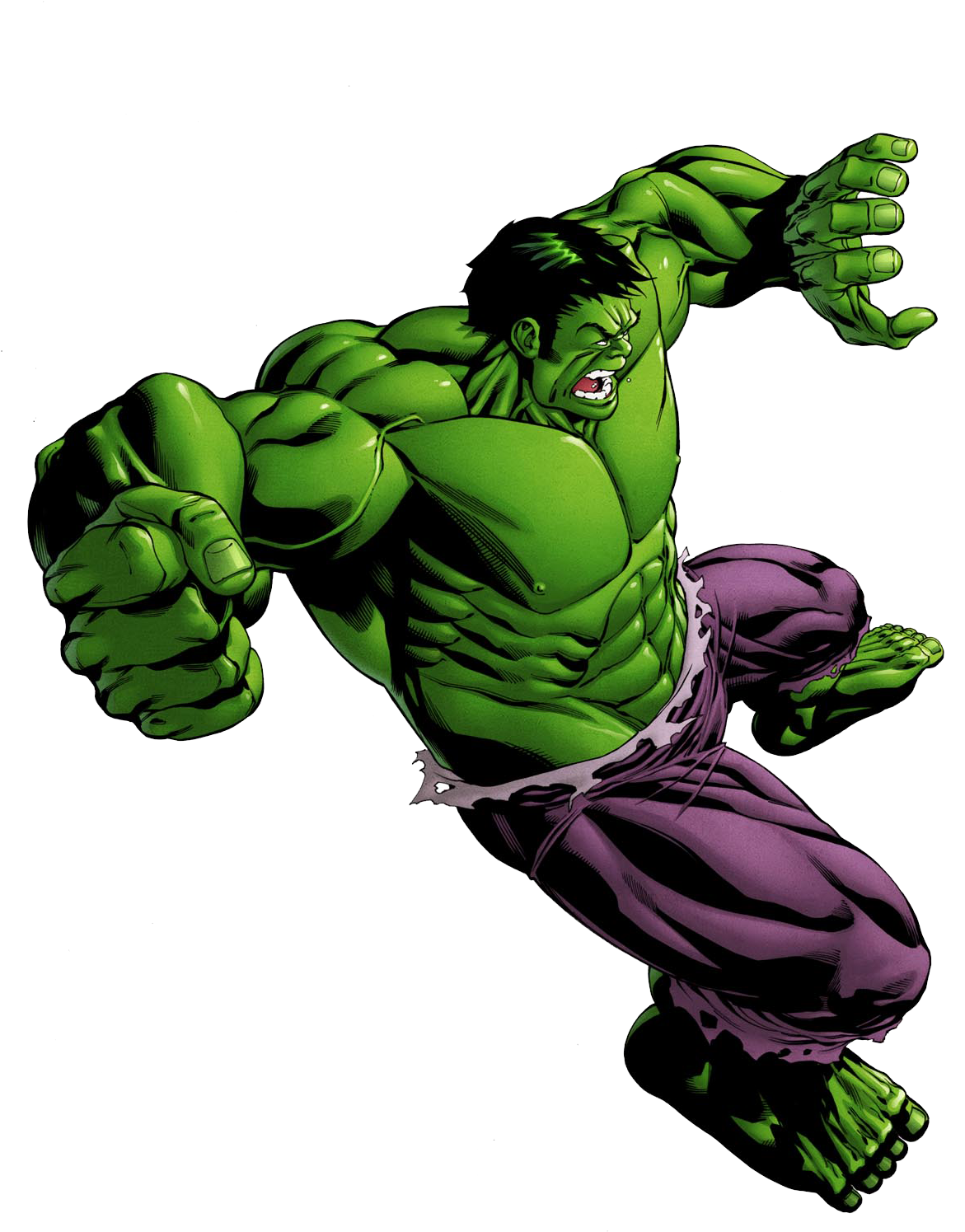 Angry Hulk Comic Art PNG Image