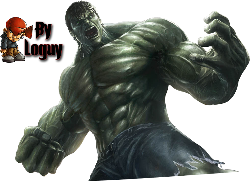 Angry Hulk Illustration PNG Image