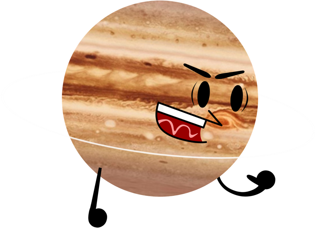 Angry Jupiter Cartoon Character PNG Image