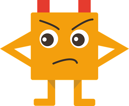 Angry Orange Character PNG Image