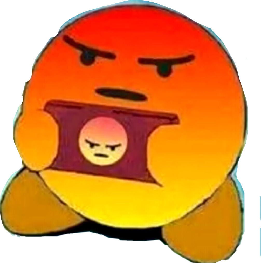 Angry Orange Facebook Emoji PNG Image