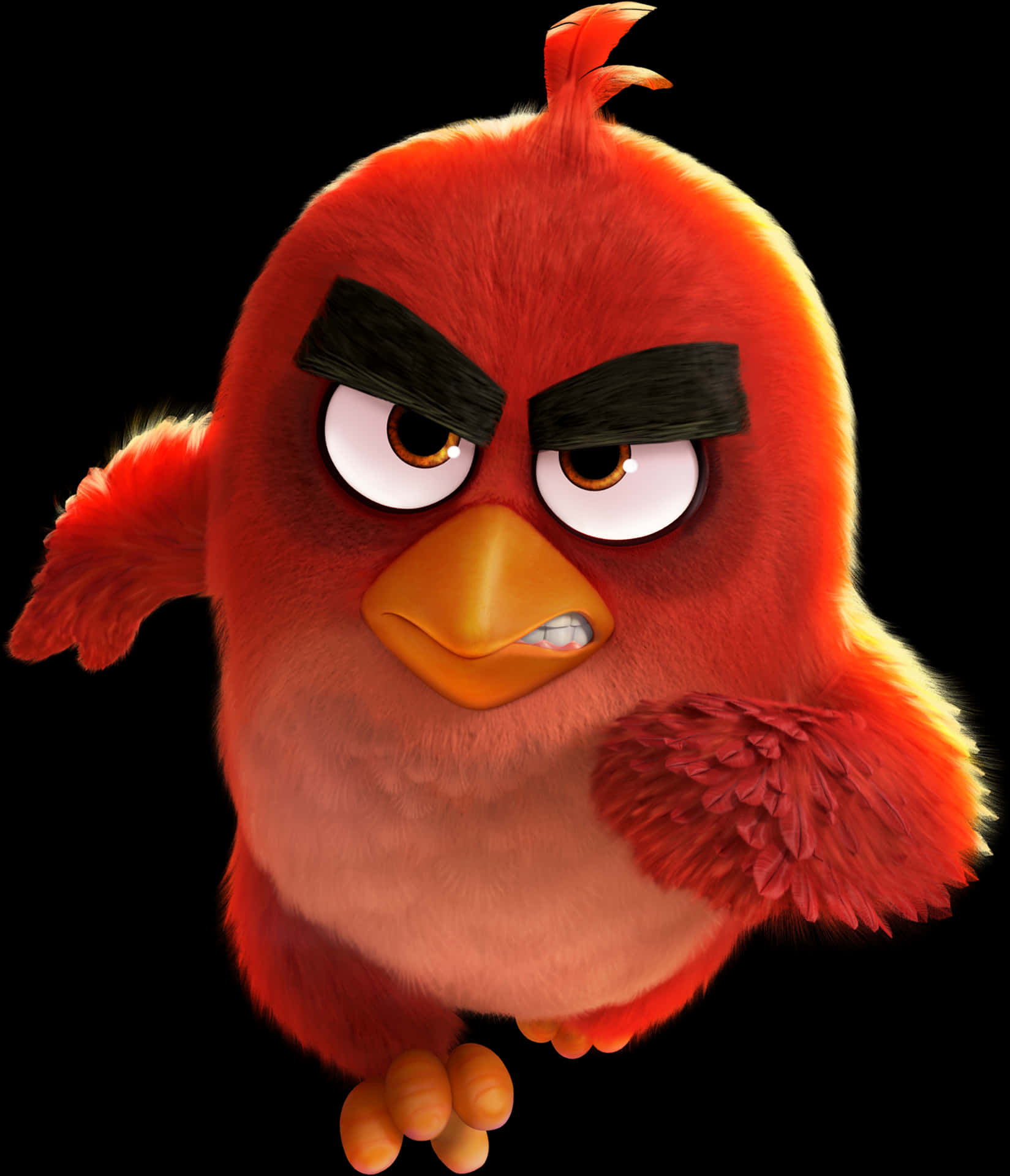 Angry Red Bird Character PNG Image