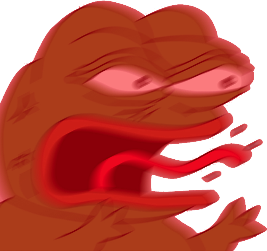 Angry Red Pepe Illustration PNG Image