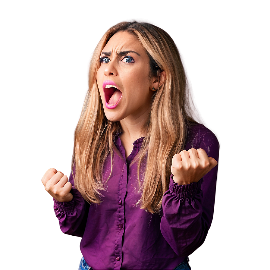 Angry Yelling Expression Png Hjn PNG Image