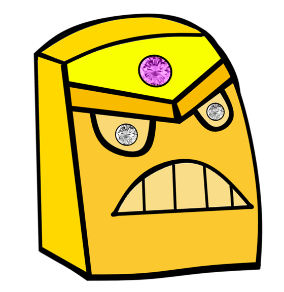 Angry Yellow Cartoon Face PNG Image