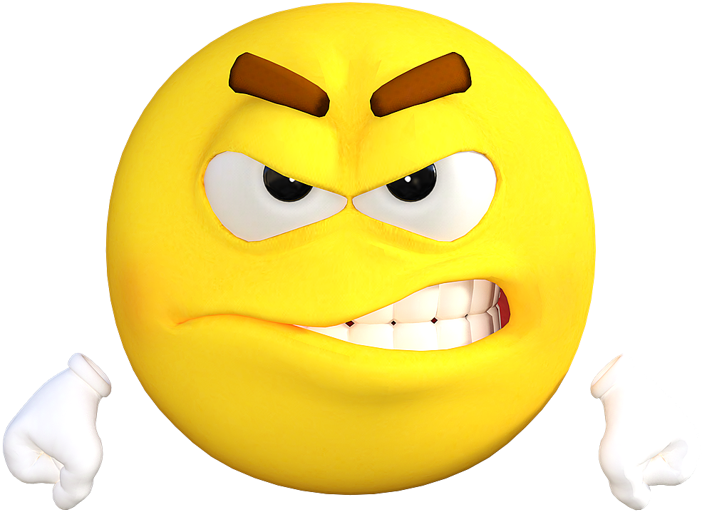 Angry Yellow Emoji Expression.png PNG Image