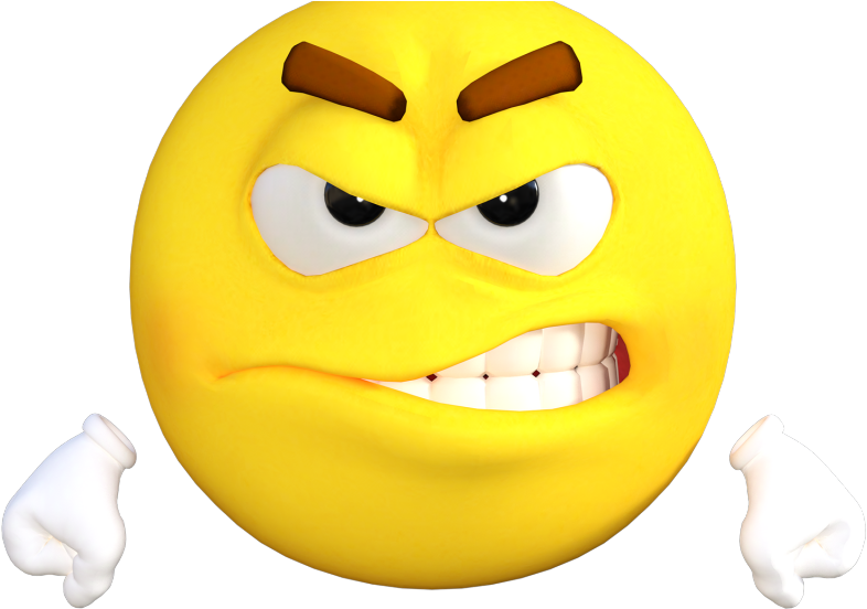 Angry Yellow Emoji Expression.png PNG Image