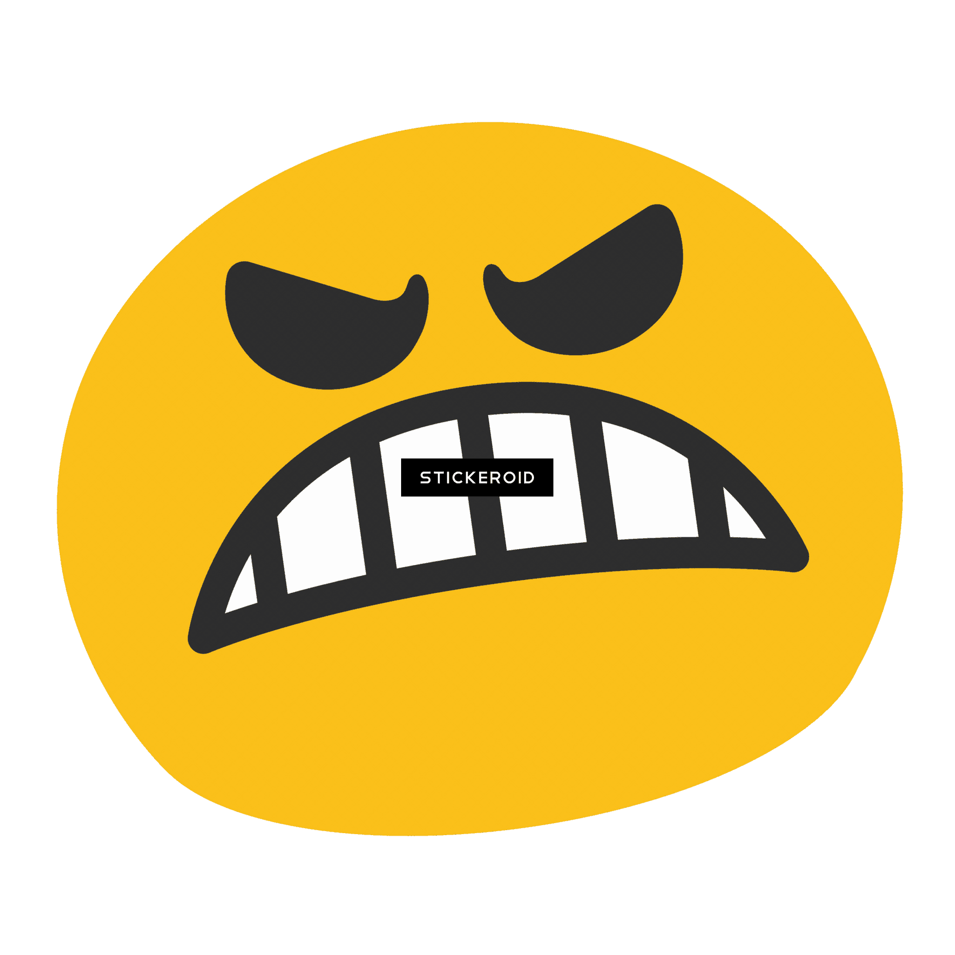 Angry Yellow Emoji Graphic PNG Image