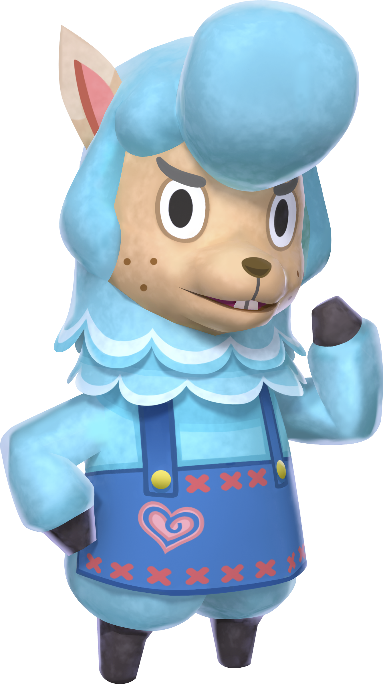 Animal Crossing Blue Sheep Villager PNG Image