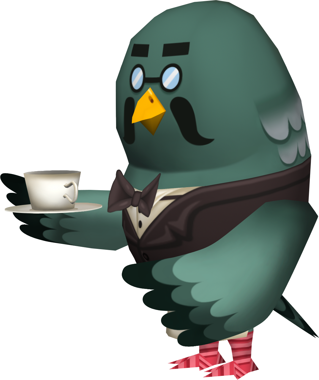 Animal Crossing Brewsterwith Coffee Cup PNG Image