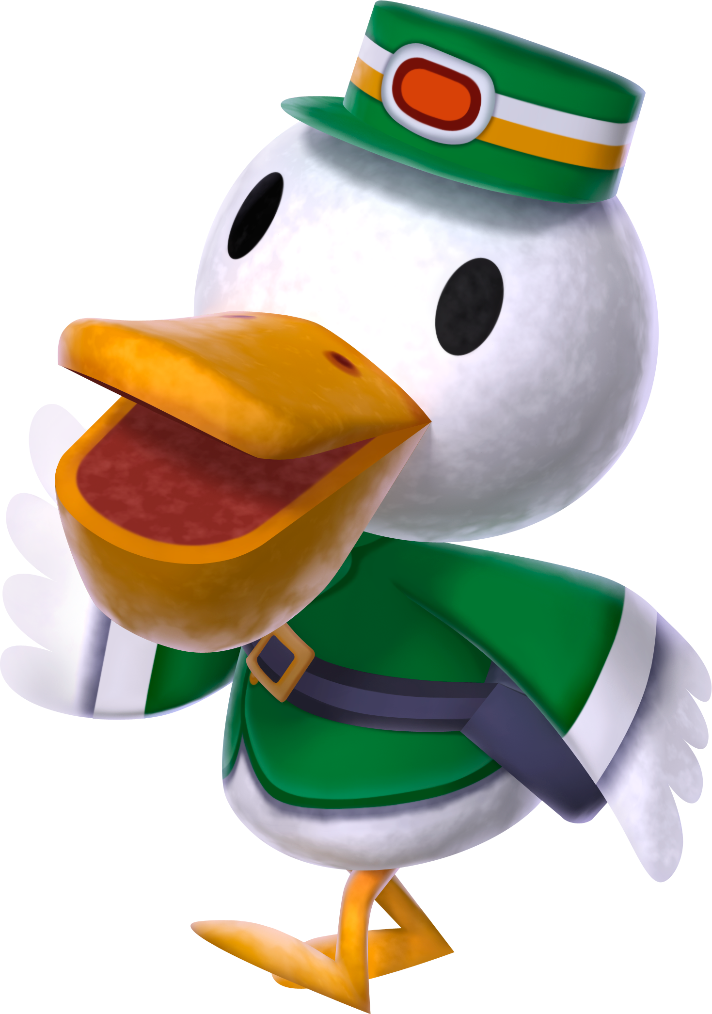 Animal Crossing Pelican Character PNG Image