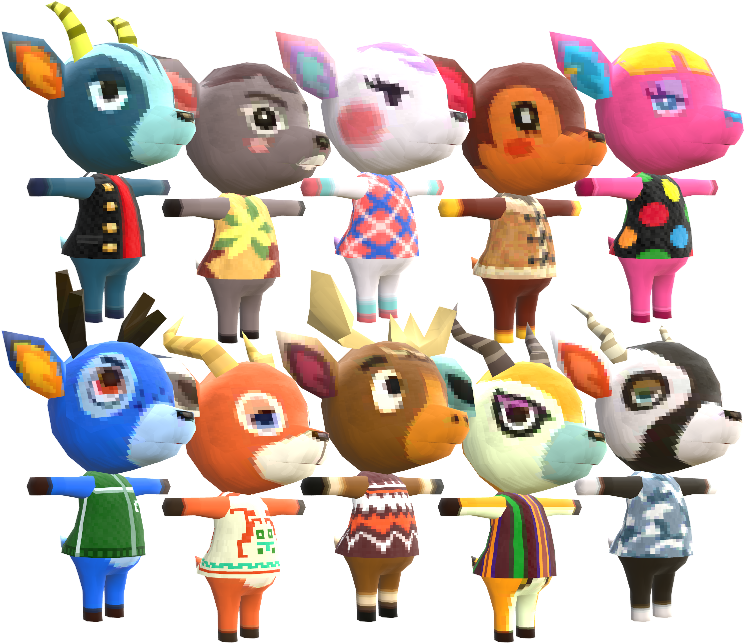 Animal Crossing Villagers Collection PNG Image