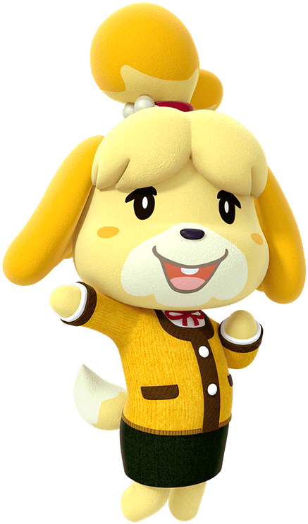 Animal Crossing Yellow Dog Character PNG Image