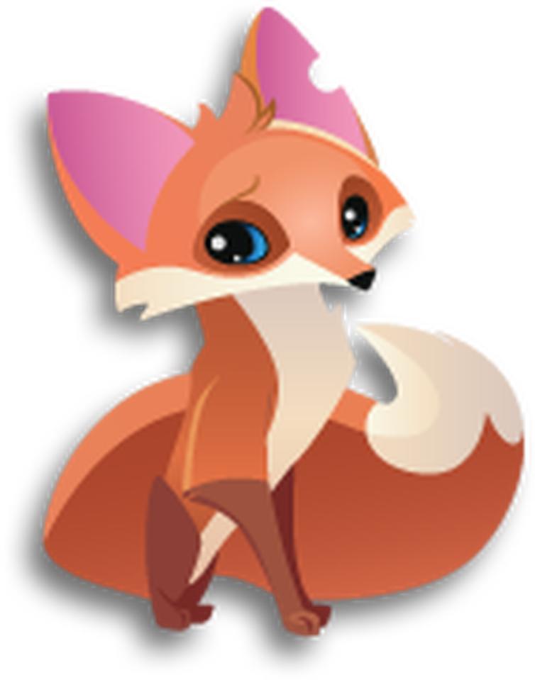 Animal_ Jam_ Cartoon_ Fox_ Character PNG Image