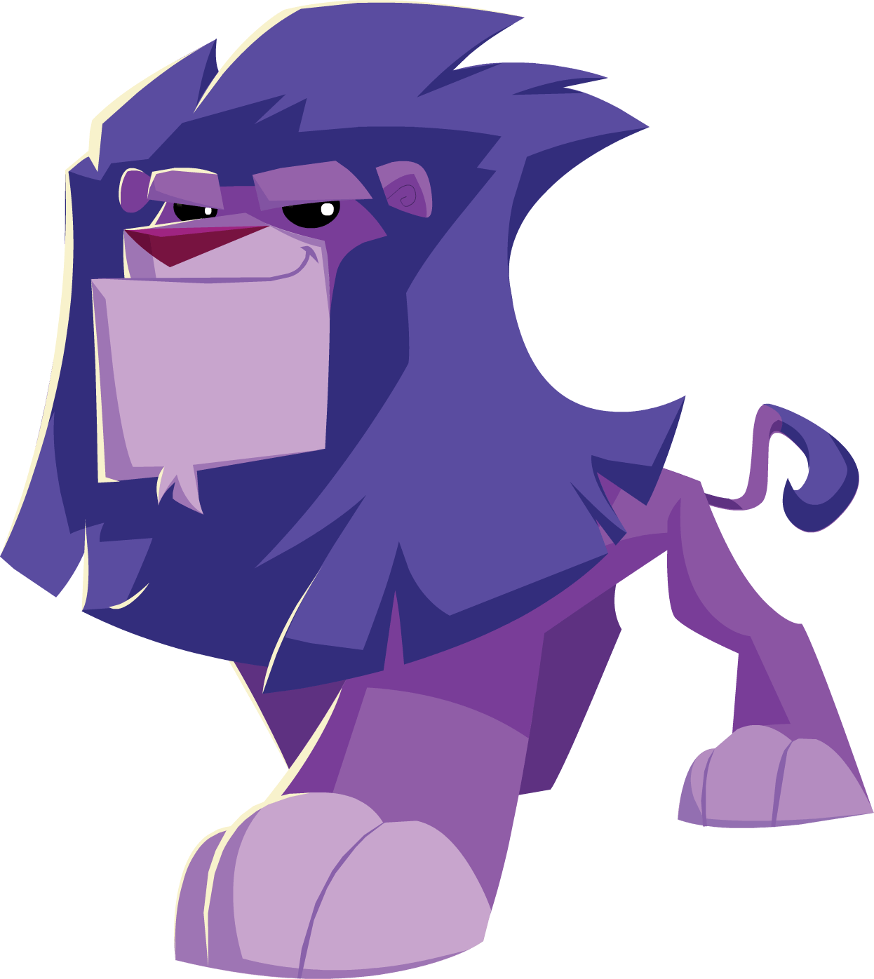 Animal_ Jam_ Purple_ Lion_ Character PNG Image