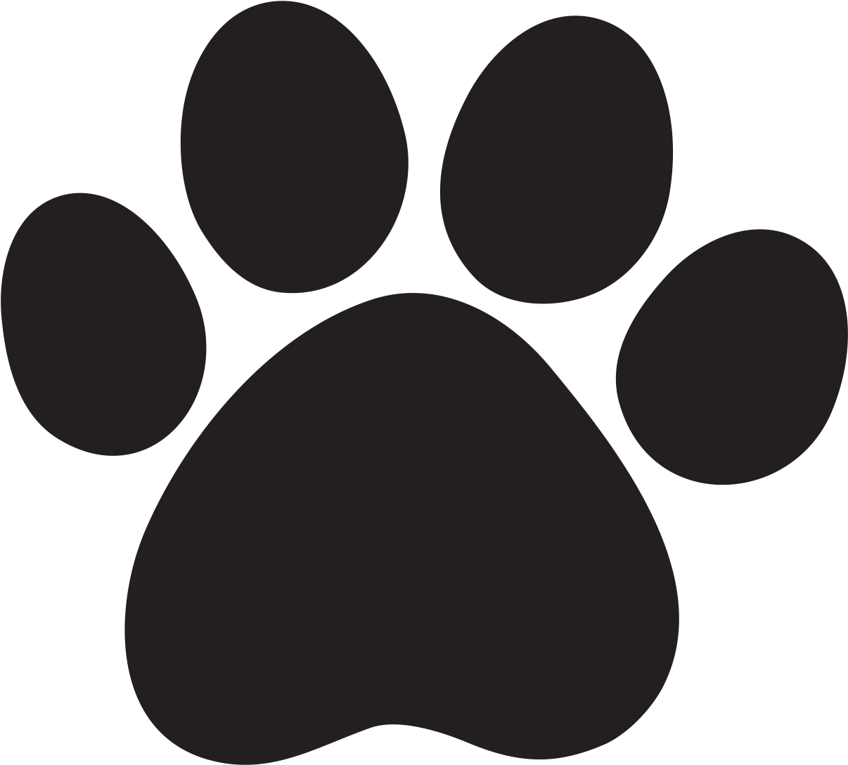 Animal Paw Print Graphic PNG Image