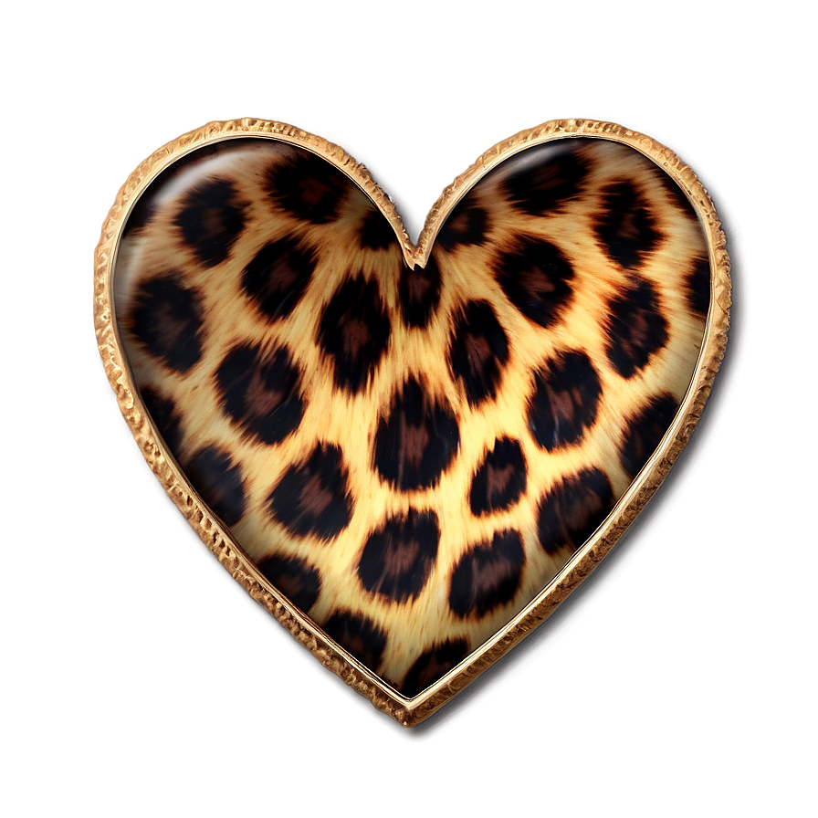 Animal Print Heart Png 06252024 PNG Image