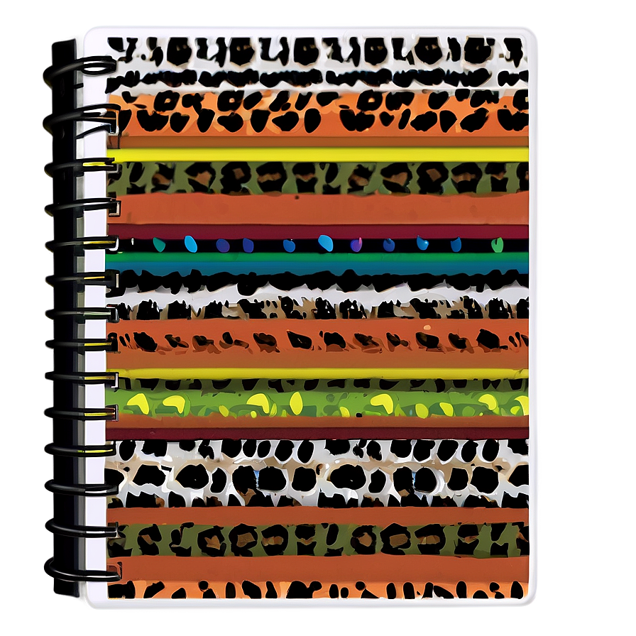 Animal Print Spiral Notebook Png 06132024 PNG Image