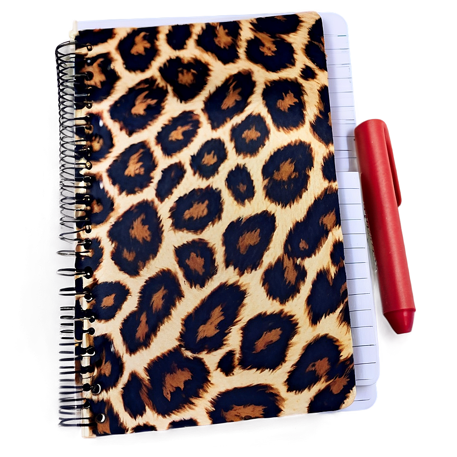 Animal Print Spiral Notebook Png Jur PNG Image